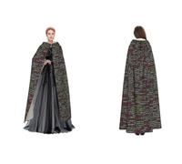 Programmer Programming Code Print Carnival Hooded Cloak 185cm Halloween | Robe Cosplay Capes Costume Adult Christmas Parties Stage Performances