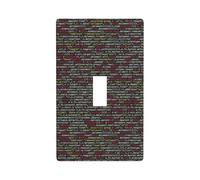 Programmer Programming Code Print Graphics Decor Wallplates -Single Toggle Light Switch Cover Wall Plate Cover