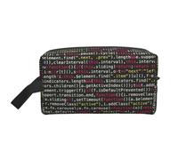 Programmer Programming Code Print Large Capacity Travel Toiletry Bag Cosmetic Pouch Daily Storage Makeup Case