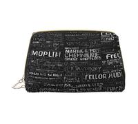 (Programmer Programming Code) Print Pu Leather Makeup Bag with Zipper Pocket Compact Organizer for Travel/Purse