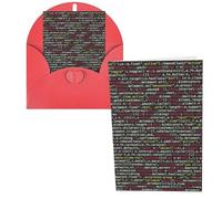 Programmer Programming Code Print Thank You Cards Greeting Cards With Envelopes Blank Note Cards 10x15 cm Perfect for Thank Yous Invitations