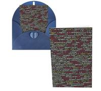 Programmer Programming Code Print Thank You Cards Greeting Cards With Envelopes Blank Note Cards 10x15 cm Perfect for Thank Yous Invitations