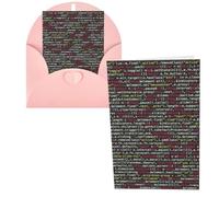 Programmer Programming Code Print Thank You Cards Greeting Cards With Envelopes Blank Note Cards 10x15 cm Perfect for Thank Yous Invitations