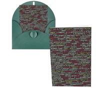 Programmer Programming Code Print Thank You Cards Greeting Cards With Envelopes Blank Note Cards 10x15 cm Perfect for Thank Yous Invitations