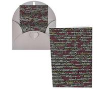 Programmer Programming Code Print Thank You Cards Greeting Cards With Envelopes Blank Note Cards 10x15 cm Perfect for Thank Yous Invitations