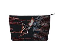 Programmer Programming Code Printed Makeup Bag Corduroy Travel Cosmetic Bags Cosmetic Case Toiletry Bag Organizer for Women Mom Girls