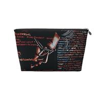 Programmer Programming Code Printed Travel Cosmetic Bags with Silver Zipper Makeup Organizer Cosmetic Case Toiletry Bag for Women Mom Girls