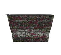 Programmer Programming Code Printed Travel Makeup Bag Trapeze Cosmetic Bag Makeup Case Toiletry Bag Organiser for Women