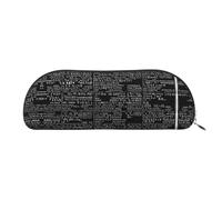 Programmer Programming Code Stylish Leather Half Moon Cosmetic Bag Printed PVC Cross Grain Leather Pouch for Pens, Makeup Essentials Compact Organizer for Travel, School Office