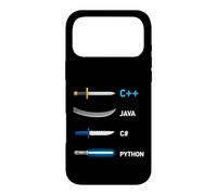 Programmer Weapon Saying Plus Plus Java Sharp Python Case for iPhone 17 Pro Max