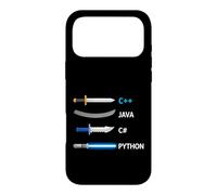Programmer Weapon Saying Plus Plus Java Sharp Python Case for iPhone 17 Pro Max
