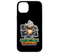 Programmer's Fuel: Code Can't Create Caffeine Case for iPhone 14 Plus