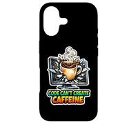 Programmer's Fuel: Code Can't Create Caffeine Case for iPhone 17