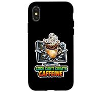 Programmer's Fuel: Code Can't Create Caffeine Case for iPhone X/XS