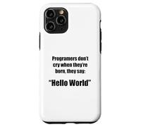 Programmers hello world funny phrase g ase for iPhone 11 Pro