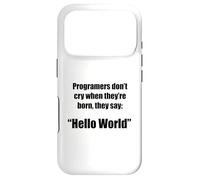 Programmers hello world funny phrase g ase for iPhone 17 Pro