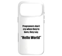 Programmers hello world funny phrase g ase for iPhone 17 Pro Max