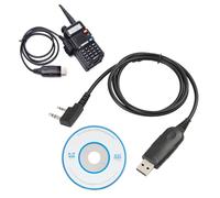 Programming Cable for Two-Way Radios, Usb Programming Cable, Compatible with UV-5R, UV-5RA, UV-5R Plus, BF-888S, GA-2S, Supports Windows 10, 7, and 64-bit Systems, Not Compatible with iOS or Mac