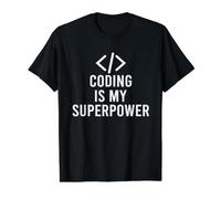 Programming Coding is My Super Power Computer Engineer Coder Value Graphic T-Shirt, Men, Black, L