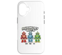 Programming Humor, Binary Code Joke Robot Coding Tech Parent Case for iPhone 16