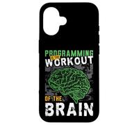 Programming Is The Workout Of The Brain Coding Progammer Case for iPhone 16