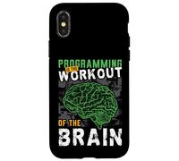 Programming Is The Workout Of The Brain Coding Progammer Case for iPhone X/XS