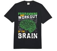 Programming is The Workout of The Brain Coding Progammer Comfort Colors Adult Heavyweight T-Shirt