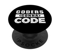 Programming Joke Computer Pun Coders Gonna Code Software Dev PopSockets Adhesive PopGrip