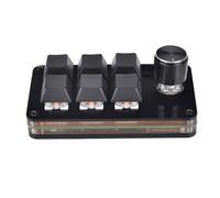 Programming Macro Customized Knob Keyboard 6 Keys Mini Button Gaming Keypad Mechanical Hot Swap Macro Keypad Programmable Keyboard with Knob Macro 6 Programmable Keys Keyboard One Hand Gaming Key
