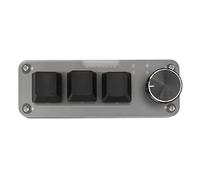 Programming Macro Keyboard RGB Backlit Shortcuts Mini 3 Key Red Switch Durable Acrylic Material for Office Use