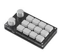 Programming Mini Macro Custom Knob Keyboard 12 Key + 2 Turn-Knobs Copy Paste Button Gaming with Cable