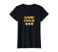 Programming Software Binary System Game Over Engineer Coder Value Graphic T-Shirt, Women, Black, M