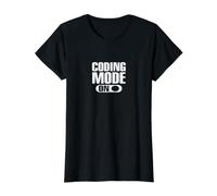 Programming Software Coding Mode On Computer Engineer Coder Value Graphic T-Shirt, Women, Black, S