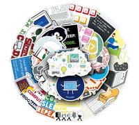 Programming Stickers for Laptop(50PCS),Gift for Children Teens Adults Girl Boys,Hackers Engineers Waterproof Stickers for Skateboard,Scrapbook,Bike,Phone,Computer,Luggage Water Bottle Guitar