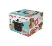 Progress 0.4L Rice Cooker - 2 Cups of Rice, Aluminium Pot, PFAS-Free Coating, Cook & Keep Warm Functions, Includes Measuring Cup & Paddle Accessories, 250W, Black