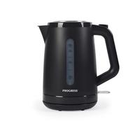 Progress 1.7L Kettle - Rapid Boil, Boil Dry Sensor, 360° Swivel Base, Strix Controller, Removable Limescale Filter, Water Level Indicator, Auto Shut-Off, Modern Electric Kettle, Black, 3kW