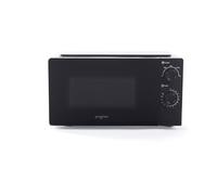 Progress 20 L Solo Manual Microwave Oven - Dial Function, 35 Minute Timer, 24.5 cm Turntable, Defrost Function, 5 Power Levels, Easy Clean, 45.6 x 32.6 x 26.4 cm, 700W, Black