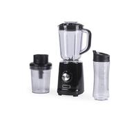 Progress 3 in 1 Jug Blender Set - Blending Jug 1.25L, Chopping Bowl 450ml, Sports Bottle 600ml BPA-Free, 500W, 2 Speeds, Pulse Function, Stainless Steel Blade, Easy-Drink Lid, Food Processor