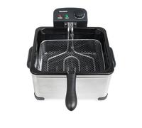 Progress 5L Deep Fat Fryer - 2 x 2.5L, Non-Stick Removable Basket and Lid, Easy Clean, 150-190°C, Viewing Window, Adjustable Temperature Control, Power/Ready Light, Cool-Touch Handle, Anti-Slip, 2000W