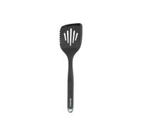 PROGRESS BW09568GEU7 Slotted Spatula, Multifunctional Non-Stick Kitchen Utensil, Nylon, Ideal for Serving & Separating Foods, Integrated Garlic Rub, Soft-Touch Handle Cuff, Plastic, Shimmer Green