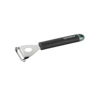 Progress BW09573GEU7 Shimmer Peeler, Durable Stainless Steel, Stylish and Functional, Hanging Hook for Easy Storage, Ideal for Fruit & Vegetables, Soft-Touch Handle, Sleek Black/Green Shimmer Cuff