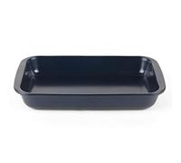 Progress BW11680WK Thermo Glass Roasting Tin - Large Roaster, Glass Baking Dish, For Oven, Freezer, Microwave, Lasagne Dish, Easy Grip, Triple Layer Technology, Bakeware for Meal Prep, 34cm, Navy Blue
