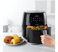 Progress Digital Air Fryer - 4.2L Oil-Free Fryer, 30 Minute Timer, 8 Preset Functions, Touch Screen, Non-Stick Cooking Basket, Removable Cooking Rack, Healthier Fried Food, Carry Handles, 1300W