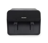 Progress Dual View Air Fryer - 7 Litre, Non-Stick Cooking Basket, Removable Divider, Family Size Capacity, Viewing Window, Digital LED Touch Display, 6 Cooking Functions, Hot Air Circulation, 2300 W