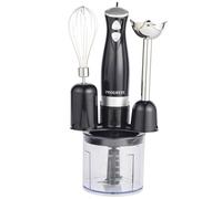 Progress EK2827PV2 3 in 1 Electric Blender Set - Immersion Stick Blender with 2 Speed Settings, Mini Food Chopper with 500 ml Chopping Bowl, Stainless Steel Blades, Soup/Smoothie Maker, 350W, Black