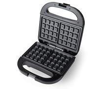 Progress EK5852P Double Waffle Maker - Electric Dessert Maker, Non-Stick Cooking Plates, Belgian/American Waffle Iron, Automatic Temperature Control, Carry Handle, Power/Ready Indicator Lights, 750W