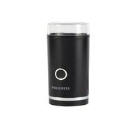 Progress Electric Coffee Grinder - Coffee Bean, Nut, Herb & Spice Grinding Mill, 70g Capacity, Stainless Steel Blades, One-Touch Fast Operation, Powerful, Compact, Transparent Lid, 180W, Black