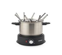 Progress Electric Fondue Maker - 1.5L, 8 Forks, Temp Control, 1500W, 20cm Pot