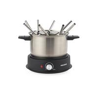 Progress Electric Fondue Maker - Includes 8 Stainless Steel Forks and Removable 20cm Pot, Savoury or Sweet, 1.5 Litre Capacity, Adjustable Temperature Control, Power Indicator Lights, 1500W
