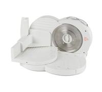 Progress EK3683P Electric Meat Slicer - Non-Slip Deli Food Cutter for Bread/Cheese/Cold Cuts, 17cm Stainless Steel Serrated Blade, Adjustable Thickness 1-15mm, Home Slicing Machine, Food Pusher, 150W